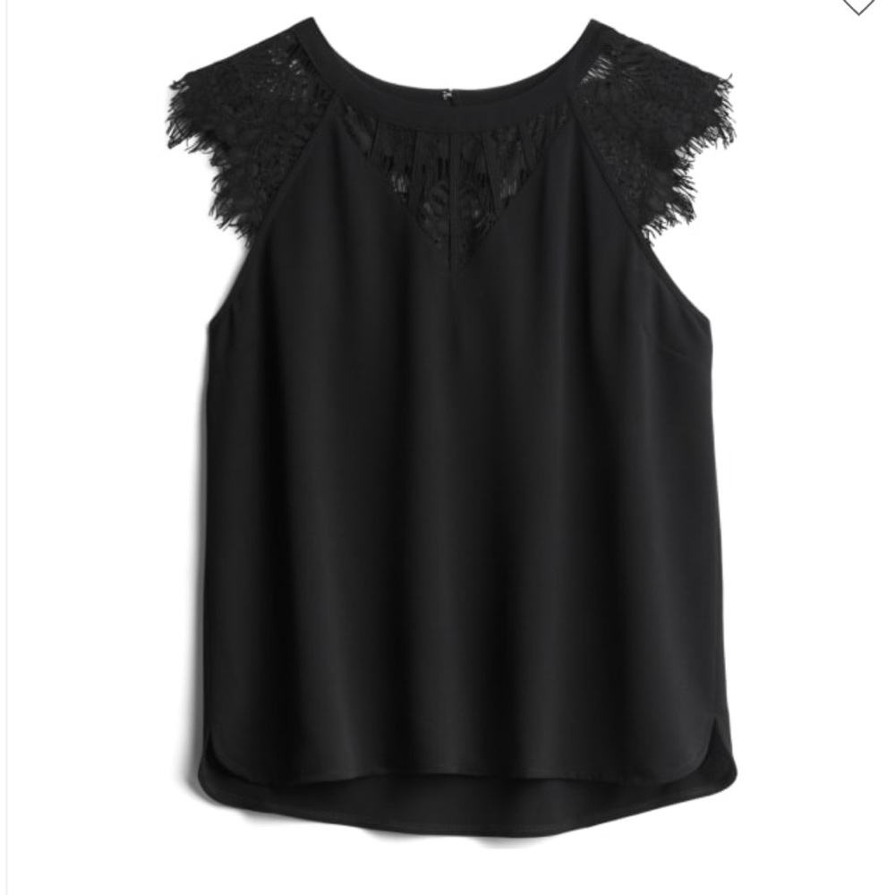 Black sleeveless blouse